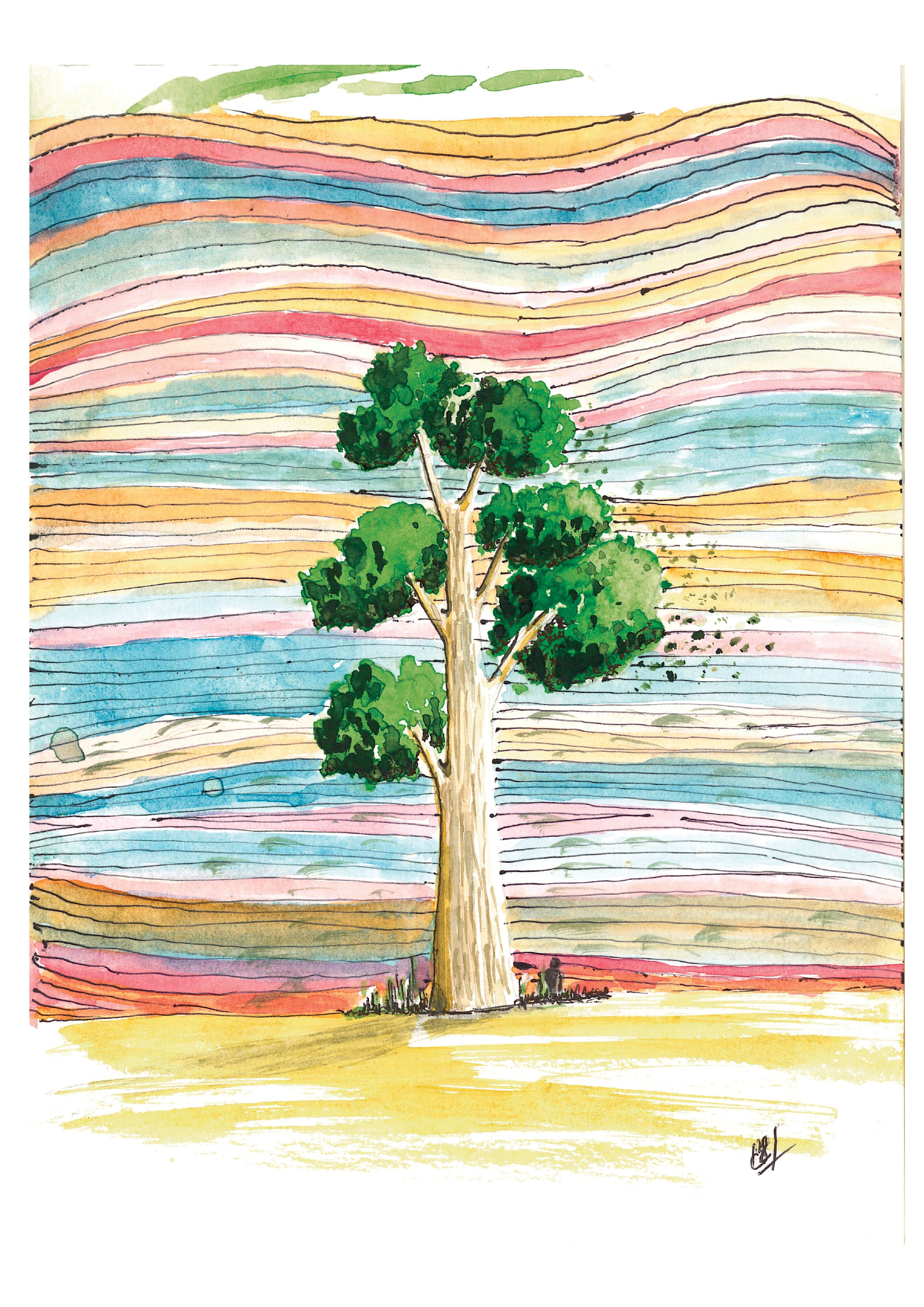 A Tree Standing in the wind